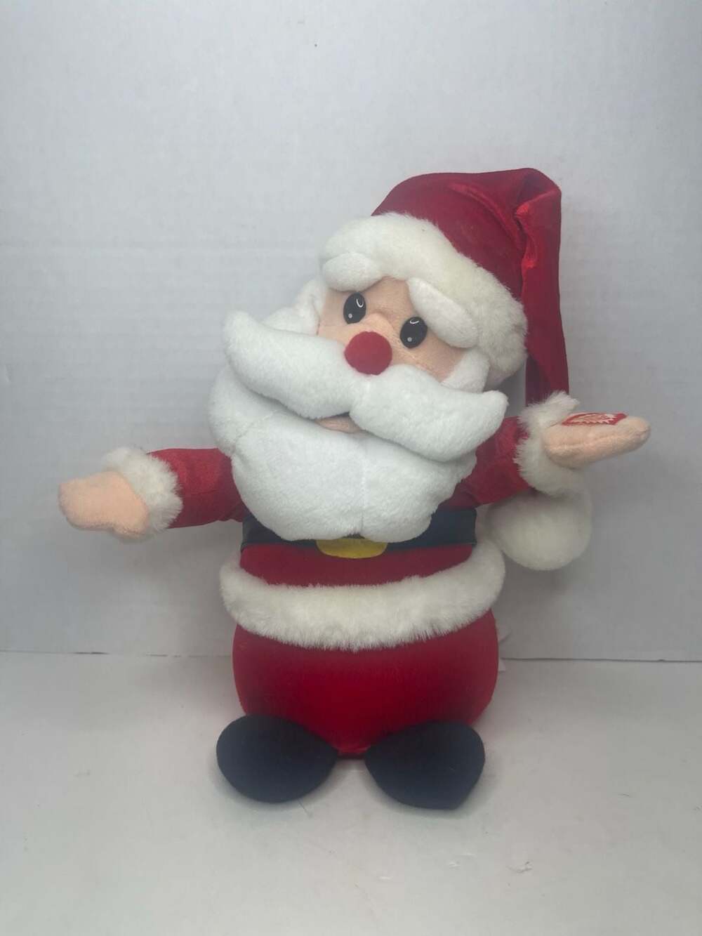 RARE T.L. Toys Animated Caroling Christmas Solo Santa Claus Plush